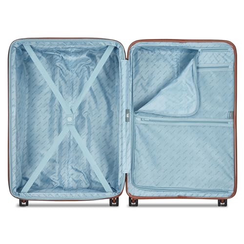 Image of DELSEY PARIS Bianca 76 cms Large Check-in ABS /Polycarbonate Hard Sided 8 Wheels and Expandable Spinner Suitcase /Trolley Bag for Travel with TSA Lock- Sage Green