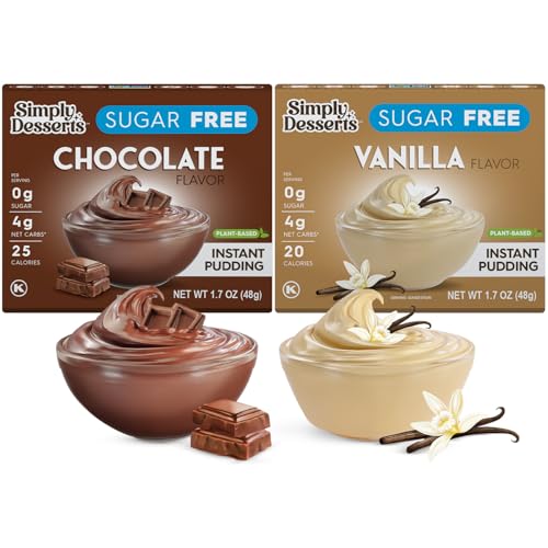 Simply Delish Natural Instant Pudding Variety Pack, 1 Chocolate &