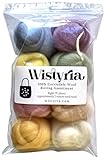 Wistyria Editions 0.25-Ounce Wool Roving, 12-Inch, Soft Pastels, 8-Pack