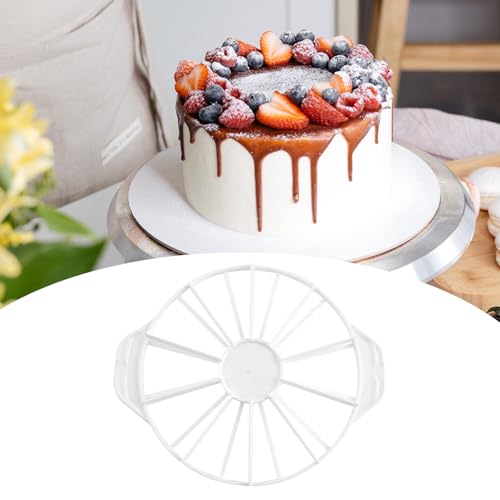 10/12/14/16 Cake Slicer, Double Sided RoundCake Equal Portion Marker, Reusable Round Food Grad PP Cakes Cutter/Divider Baking Tool for Cheesecake, Mousse, Bread - Image 6