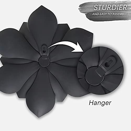 Blue Metal Flower Wall Decor, 13" Flower Sculpture Home Decor For Bedroom, Living Room, Bathroom, Kitchen, Garden, Patio Porch - Rustic Floral Wall Art Hanging Decorations - Mother's Day Gift #TOP4