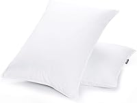 Vista 3 de JA COMFORTS Almohadas de cama de plumas de pato para dormir (2 paquetes) - Estándar/Queen (20 x 28 pulgadas), alto peso de relleno, 600 hilos