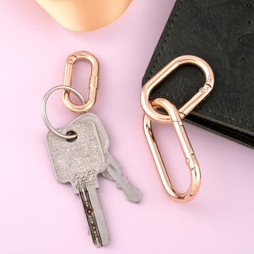 Image of Oval Spring Ring Clips, Metal Keyring Purse Clip