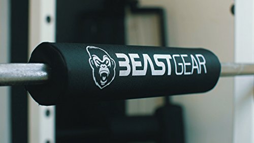 Beast Gear Barbell Pad For Hip Thrust Machine - Heavy Duty, Weightlifting Hip And Squat Bar Pad W/Secure Hook & Loop Fastener - Cushioned Foam Support For Weighted Bar #TOP7