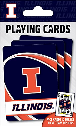 Image of MasterPieces Family Games - NCAA Illinois Fighting Illini Playing Cards - Officially Licensed Playing Card Deck for Adults, Kids, and Family
