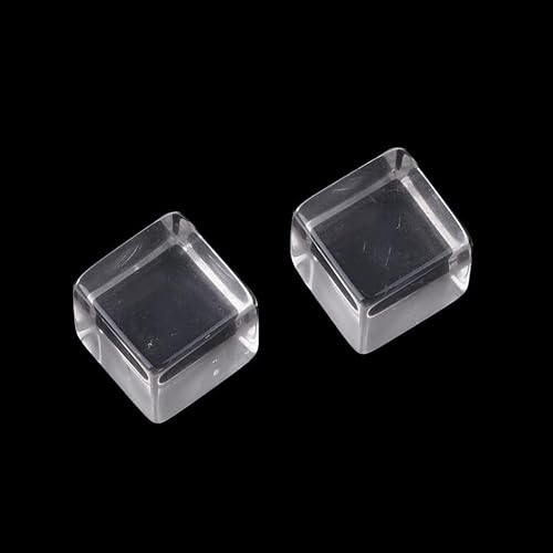 Miniatura 5 de 25 dados cuadrados de acrílico transparente de 0.631 pulgadas para recuerdos de fiesta, juegos de mesa, juegos de mesa, proyectos de manualidades
