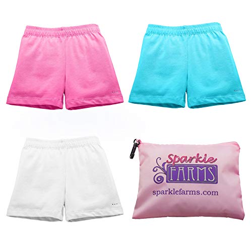 Little Girls Under Skirt and Dress Modesty Shorts for Dance, Bikes, Playground Cartwheels, 3-Pack