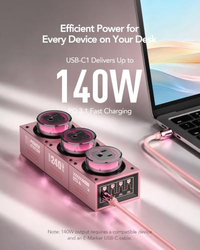 Image of MFish E-Tank 7-in-1 Desktop Charging Station, 240W Max GaN USB-C Charger