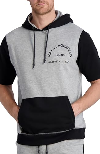 KARL LAGERFELD Men's Soft Color Block Hoodie2