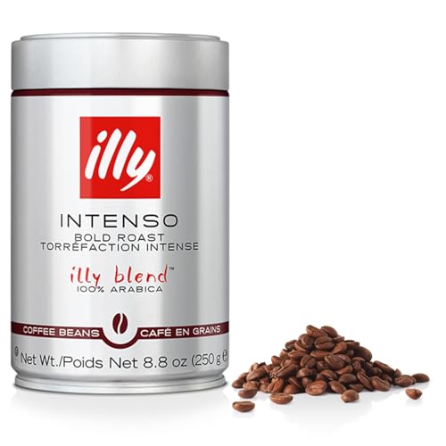 Illy Intenso Whole Bean Coffee, Dark Roast, Intense, Robust And