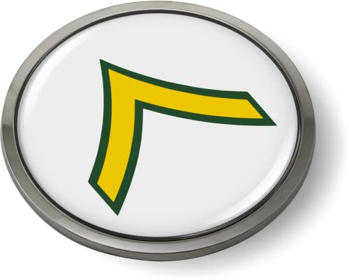 Image of US Army Rank Insignia CAR Emblem Chrome Metal Bezel - Private E-2(PV2) | Official U.S. Army Licensed Product, Enlisted Soldiers, Badge, Sticker, made by BestLicensePlateFrames