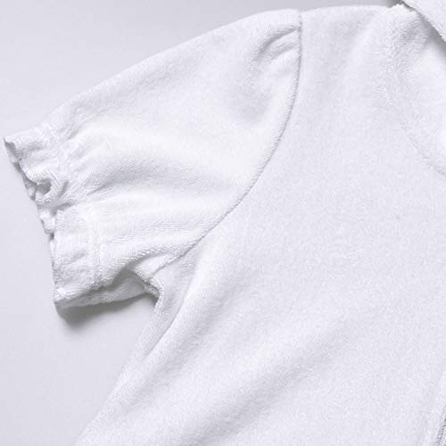 QPANCY Girls Hooded Zip Terry Coverups Swim Beach Cover-Up Cotton Summer Short Sleeve3