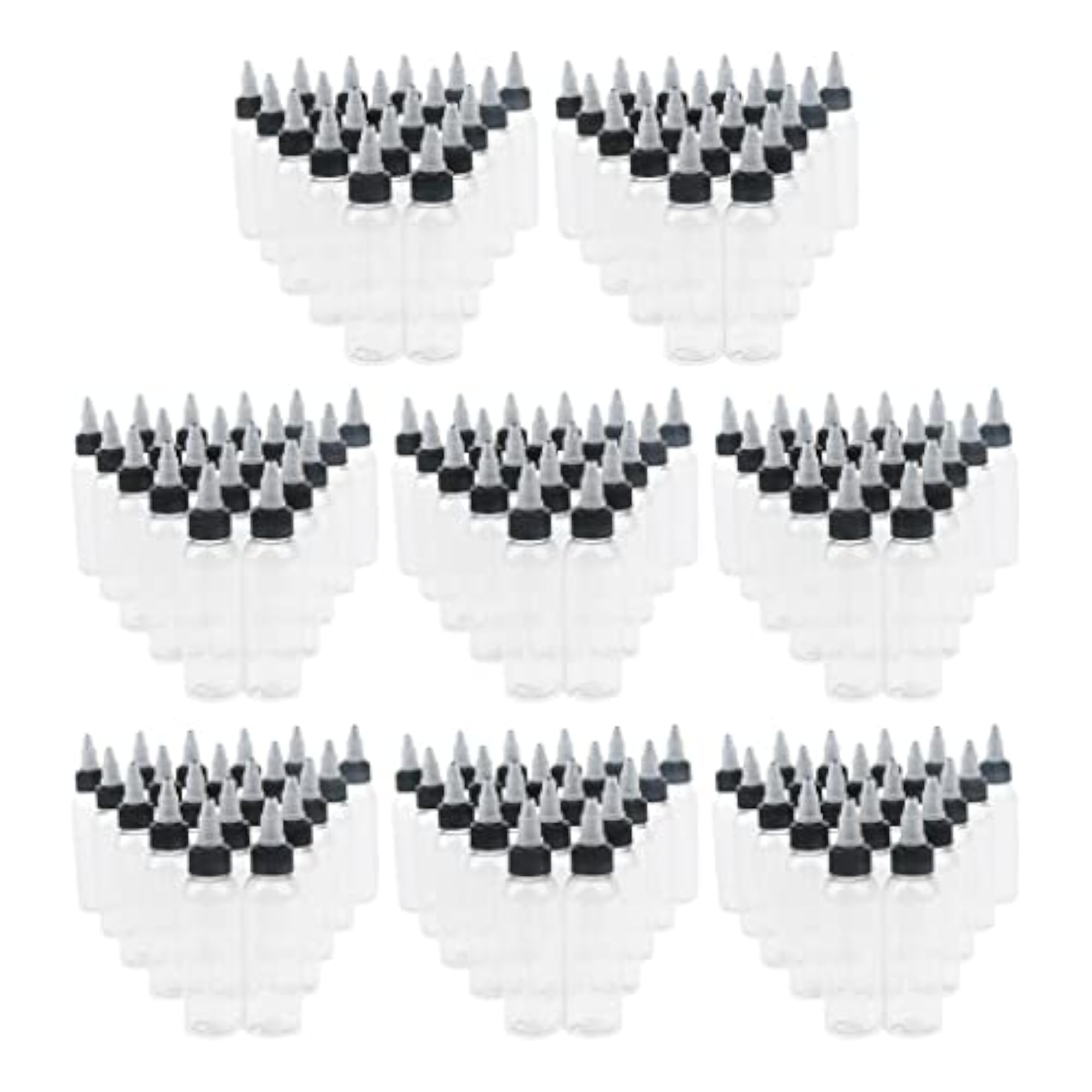 160 Pcs Empty ABS Squeeze Bottles with Twist Top Cap, 60ml
