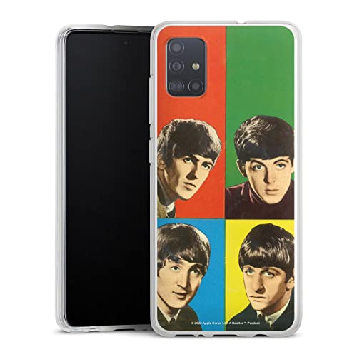 DeinDesign Coque en Silicone Compatible avec Samsung Galaxy A51 Etui Silicone Coque Souple Rock ‘n’ Roll Visages The Beatles - Les Beatles, Paul McCartney, John Lennon, RIngo Starr, George Harrison DeinDesign Coque en Silicone Compatible avec Samsung Galaxy A51 Etui Silicone Coque Souple Rock 'n' Roll Visages The Beatles