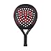 Wilson Pro Staff Team WR032921U2 - Pala de Pádel, Fibra de Vídrio y EVA, 370 g, Negro y Rojo