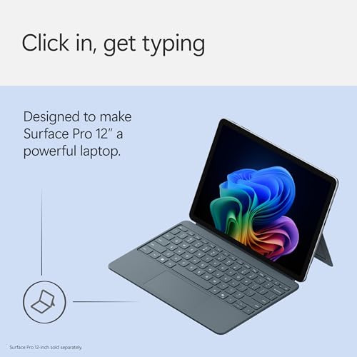 Microsoft Surface Pro Keyboard for Surface Pro 12" Device, Keyboard Only, Alcantara Material, Ocean by Microsoft - Image 5