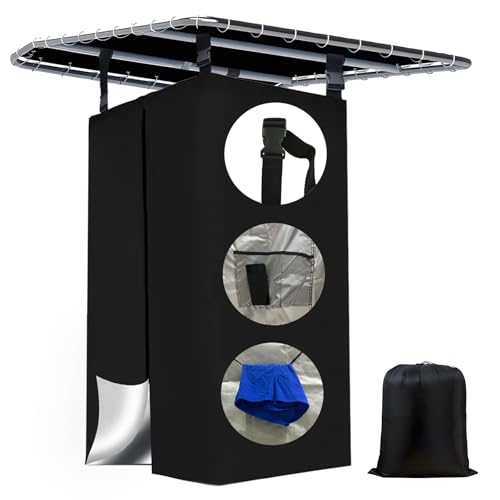 Privacy Curtain Tent for Boats, 420D Hanging Changing Room & Shower Awning for Pontoon, Waterproof...