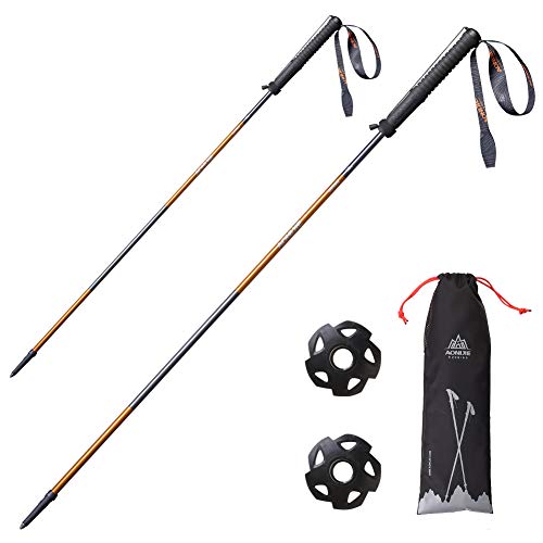 Bastones De Trekking Ligeros y Plegables,Longitud De Aluminio 120 Cm Para Caminar, Escalar, Enviar 2 Pcs