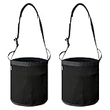 MIYABALA Horse Feed Bag Grain, Horse Mussel Mesh Bag with Adjustable Strap Comfort Neck & Nose Pad Waterproof Bottom(Black 2P)