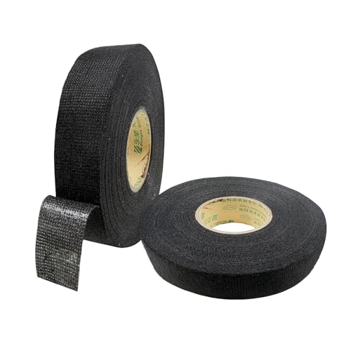 Image of DXNQ 2 PCS Wire Harness Cloth Tape, 19mmx15m Velvet Wear-Resistant Protective Electric Tape, Strong Adhesive Cloth Tape for Vehicle Electrical Engine Noise Dampening Insulation
