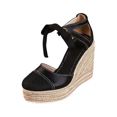 Sandalias de cuña cómodas para mujer que evitan resbalones con su suela gruesa de verano