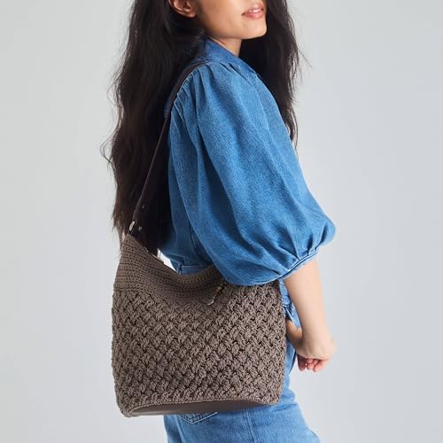 Image of The Sak Sequoia Hobo Bag - Hand Crochet Large Women's Purse for Everyday & Travel - Durable Handbag & Tote With Zipper Pocket