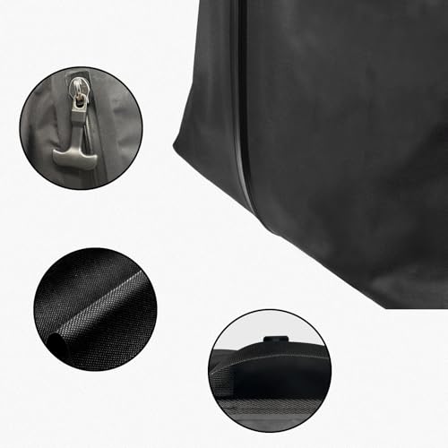 Vacuum Bags for Travel,Reusable Luggage Vacuum Bags for Travel with IP67 Waterproof Zipper for Save Space(Black,No Pump)3