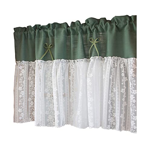 Cortina corta para ventana con diseño botánico ideal para dar frescura a tu restaurante u oficina 2