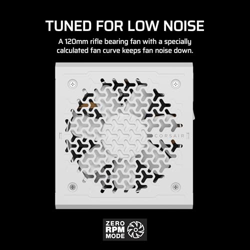 Image of CORSAIR RM1000e ATX 3.1 PCIe 5.1 Ready Fully Modular 1000W Power Supply - 12V-2x6 Cable Included, Cybenetics Gold Efficiency, 105C-Rated Capacitors, Modern Standby Mode - White