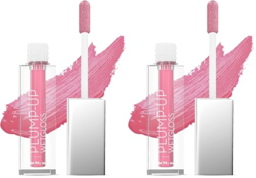 Image of Swiss Beauty Plump-Up Wet Lightweight Lip Gloss With High Shine Glossy Finish For Fuller And Plump Lips | Shade- Berrilicious, 2Ml| (Pack of 2)
