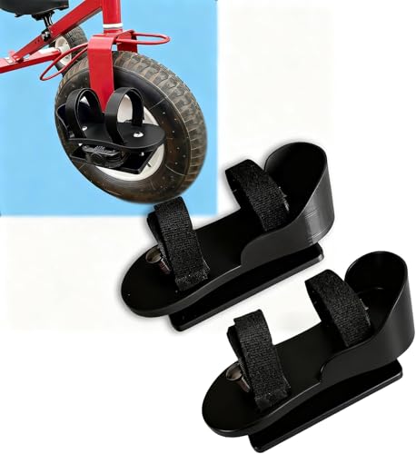 Adaptive Bike Pedal Stabilizers Compatible with Tricycle – Non-Slip Pedal Supports for Children with Special Needs, Easy Install, Adjustable Foot Support for Enhanced Safety and Stability (Black)