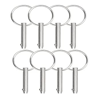 For 4 PCS Bimini Top Pins, 1/4" Diameter Quick Release Pin With Cam And Spring 316 Stainless Steel Removable Hinge Pins Marine Hardware