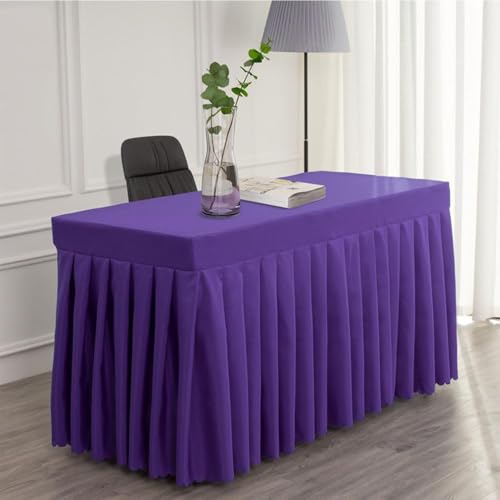 Nappe extensible pour hôtel violette en tissu stretch infroissable宴会