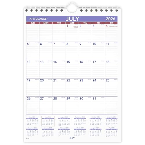 Calendario de pared 2026-2027 académico para organizar el hogar y la oficina