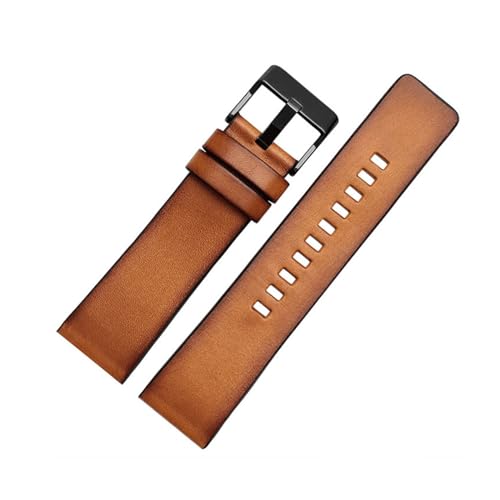Bracelet de montre rétro en cuir marron 24mm idéal pour sublimer votre look au quotidien