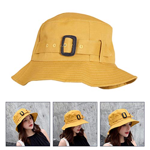ABOOFAN 1Pc Dobrável Chapéu de Sol Proteção Do Sol Balde Chapéu Cor Sólida Chapéu de Pescador