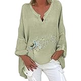 【Caracteristicas】: 2022 Moda Casual Camiseta de Lino de Gran Tamaño Sudadera Verano Camisa con Color Sólido Túnica Tops Largos Sueltos. Liquidación Venta Manga Larga Blusa Tops Ropa. Moda y Comodo, Tallas grandes, cuello redondo, impresión, estilo casual y suelto camisetas, tops, blusas,t-shirt es la elección perfecta para uso diario o como regalo para tu esposa, novia, madre, hija o amiga.