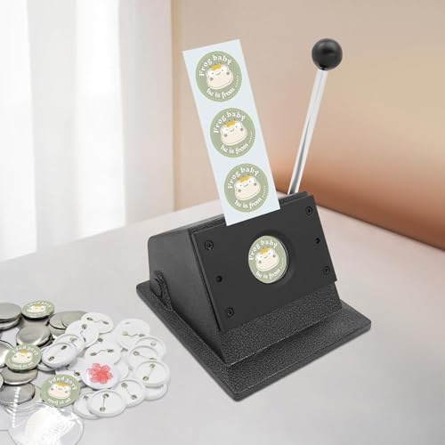 Button Paper Cutter Manual Circle Button Paper Cutter, Round Punch Die Cutter, Professional ...