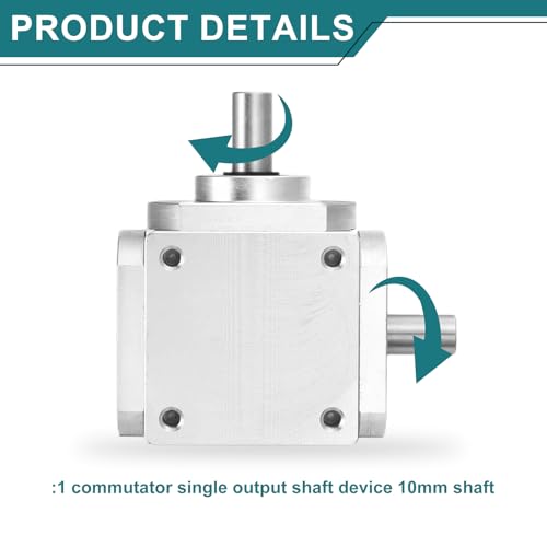 Image of uxcell Gear Box 90 Degree Right Angle Bevel Gearbox 1:1 Left Single Output Shaft 1 Module 20 Teeth Bevel Gear Aluminum Frame Simple Mechanical DIY Module 8mm Shaft,66x66x30mm(LxWxH)