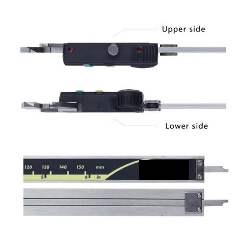 Calibradores 500-196-20 Calibrador digital Métrica de acero inoxidable 6 "pulgada 0-150mm rango-0.001" Precisión 0.0005 ",Precisión y claridad