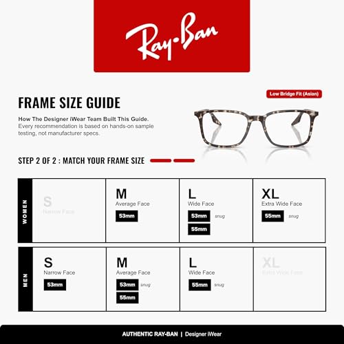 Image of Ray-Ban RX5421F Low Bridge Fit Rectangular Prescription Eyewear Frames