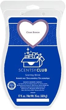 Scentsy Brick Clean Breeze 17 Fl Oz Scented Wax for Scentsy Warmer