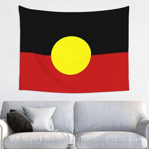 WELLFINEHA Flag Pole For House Australian Aboriginal Tapestry Wall Hanging for Bedroom Living Room College Dorm Party Decor 29 x 37 Inch