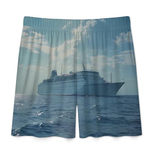 Ocean Cruise Ship Men's Pajama Shorts Drawstring Pajama Pants Loungewear Pj Bottoms with Pockets4