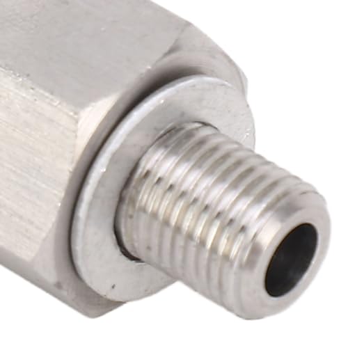 M10x1,0 Edelstahl-Öldrucksensor-T-Stück auf M10-Adapter, Universelles Design, Auslaufsicher, Rostfreies Turbo-Zuleitungsmessgerät für die Meisten Modelle, Einfacher Anschluss