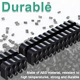 DAOKAI Kabel Comb Bridged Comb zestaw, 4 x 24P, 4 x 16P, 4 x 12+4P, 12 x 8P, 4 x 6P, 4 x 4P, kabel przedłużający, kabel do domu biurowego (czarny)