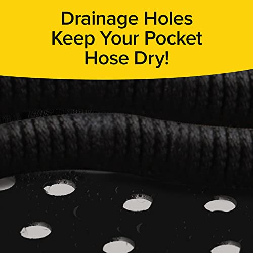 Pocket Hose Holder As Seen on TV, Protects & Stores Your Pocket Garden Hose, Hangs Over Any Faucet, Outside Storage with Self-Draining Holes, Installs in Seconds, Fits