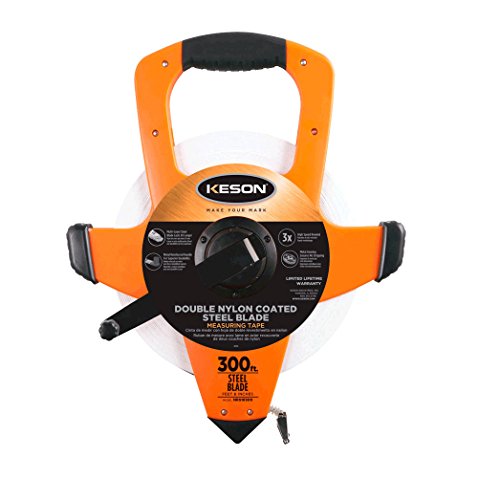 Keson Long Tape Measure,3/8 In x 300 ft,Orange NRS10300H - 1 Each