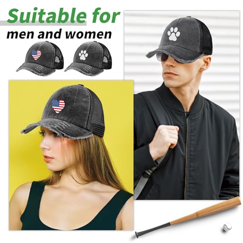 Image of Suhine 24 Pcs Blank Trucker Hat Bulk Unisex Mesh Baseball Cap for Sublimation Embroidery Vintage Adjustable Hat for Men Women