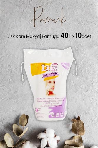 40'lı Kare Disk Makyaj Pamuğu x 10 Adet